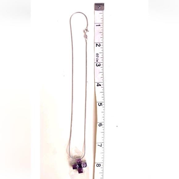 Swatch Bijoux Women's 925 Italy Silver Cross Charm Necklace 3 Colors To Choose - Picture 6 of 16